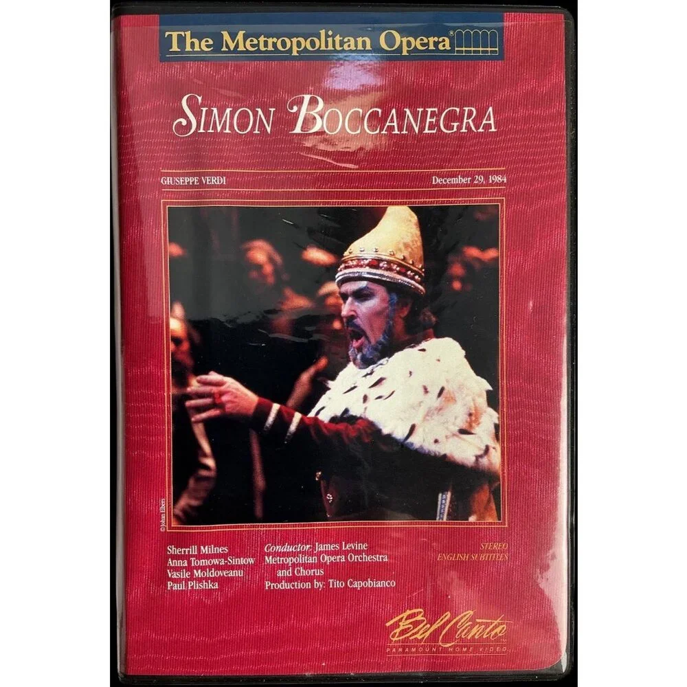 Metropolitan Opera Simon Boccanegra (Verdi, 1984) 2 VHS Tape Set Opera